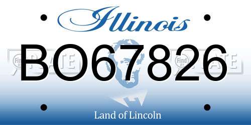 BO67826 Illinois License Plate