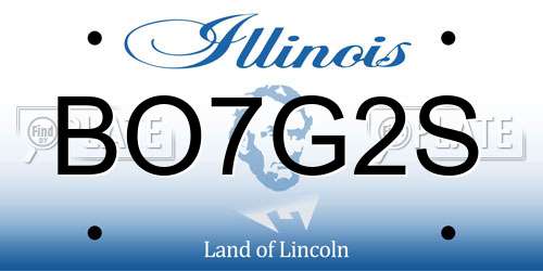 BO7G2S Illinois License Plate