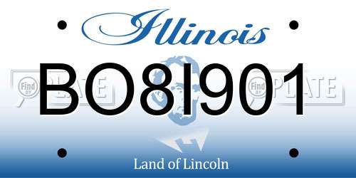 BO8I901 Illinois License Plate
