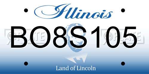 BO8S105 Illinois License Plate