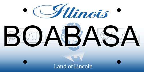 BOABASA Illinois License Plate