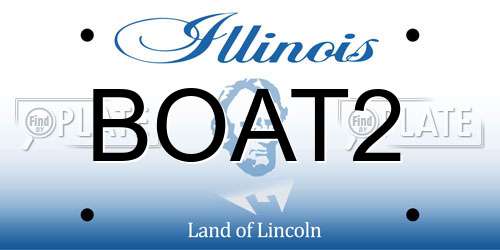 BOAT2 Illinois License Plate