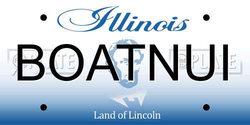 BOATNUI Illinois License Plate