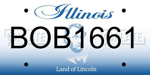 BOB1661 Illinois License Plate