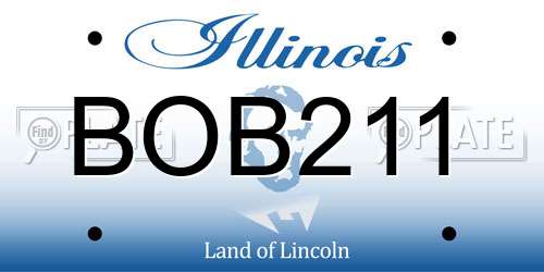 BOB211 Illinois License Plate