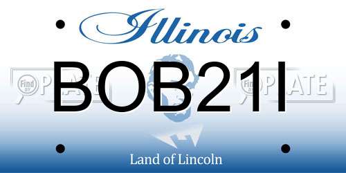 BOB21I Illinois License Plate