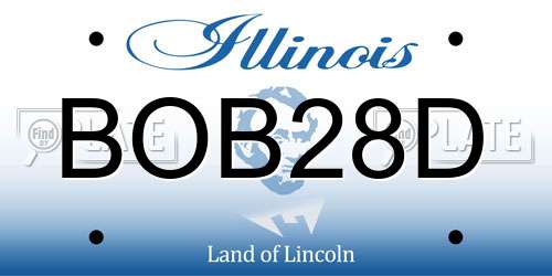 BOB28D Illinois License Plate