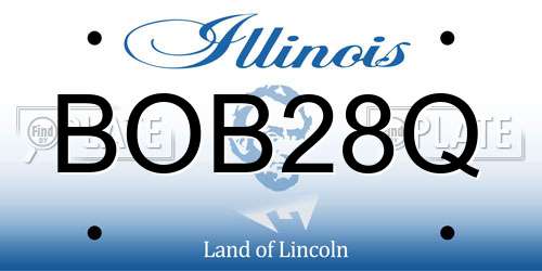 BOB28Q Illinois License Plate