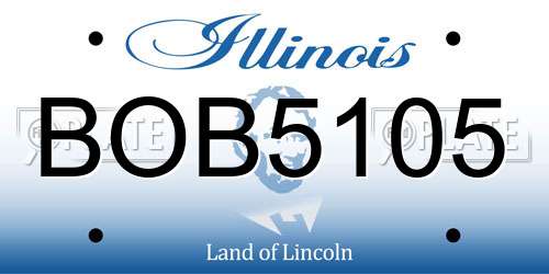 BOB5105 Illinois License Plate