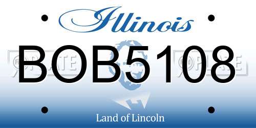 BOB5108 Illinois License Plate