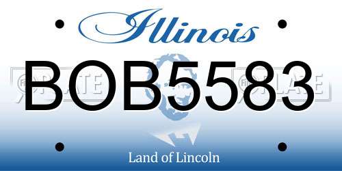 BOB5583 Illinois License Plate