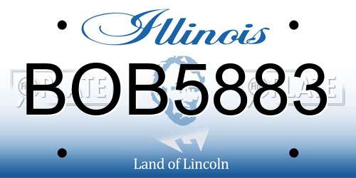 BOB5883 Illinois License Plate