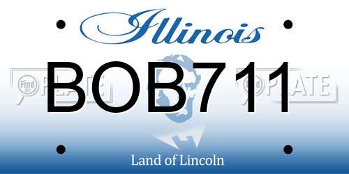 BOB711 Illinois License Plate