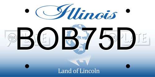 BOB75D Illinois License Plate