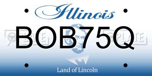BOB75Q Illinois License Plate