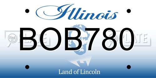 BOB780 Illinois License Plate