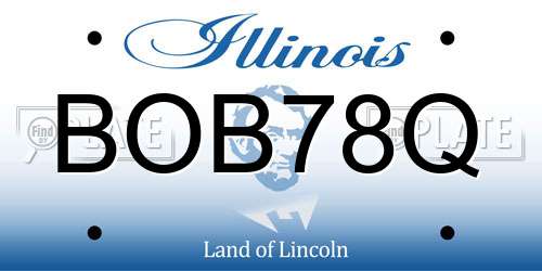 BOB78Q Illinois License Plate