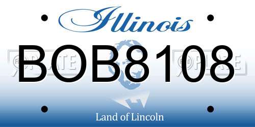 BOB8108 Illinois License Plate
