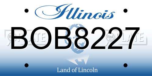 BOB8227 Illinois License Plate