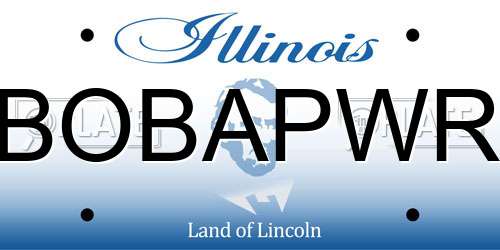 BOBAPWR Illinois License Plate