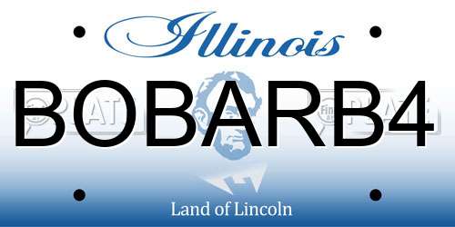 BOBARB4 Illinois License Plate