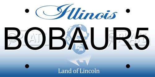 BOBAUR5 Illinois License Plate