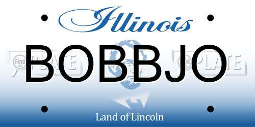 BOBBJO Illinois License Plate