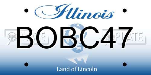 BOBC47 Illinois License Plate