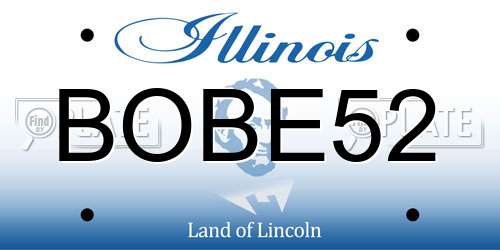 BOBE52 Illinois License Plate