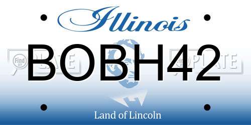 BOBH42 Illinois License Plate