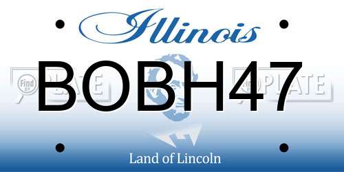 BOBH47 Illinois License Plate