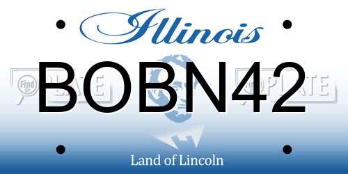 BOBN42 Illinois License Plate