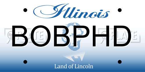 BOBPHD Illinois License Plate