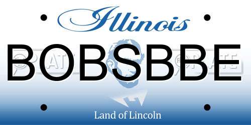 BOBSBBE Illinois License Plate