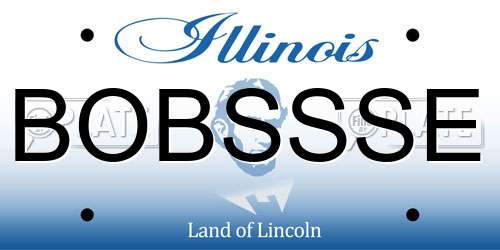BOBSSSE Illinois License Plate