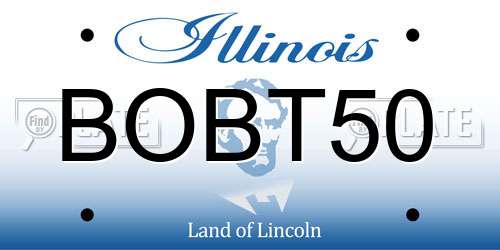 BOBT50 Illinois License Plate