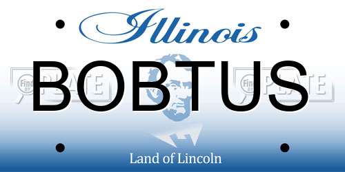 BOBTUS Illinois License Plate