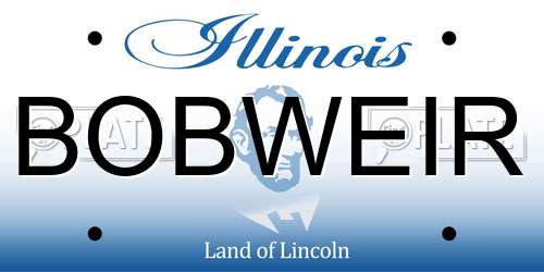 BOBWEIR Illinois License Plate