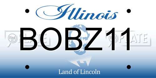 BOBZ11 Illinois License Plate