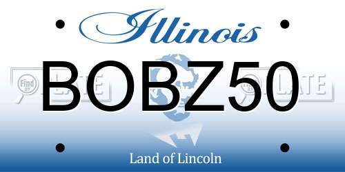 BOBZ50 Illinois License Plate
