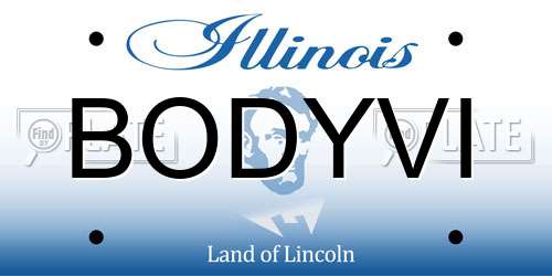 BODYVI Illinois License Plate