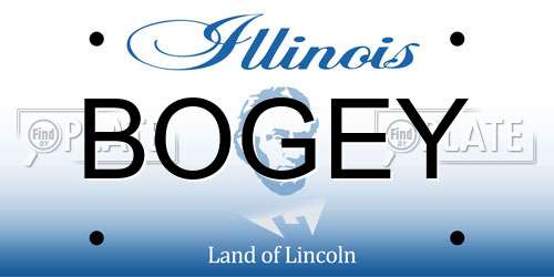 BOGEY Illinois License Plate