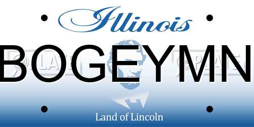BOGEYMN Illinois License Plate