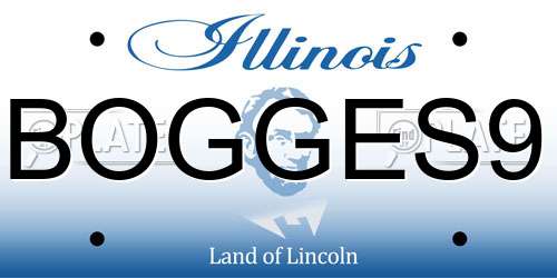 BOGGES9 Illinois License Plate
