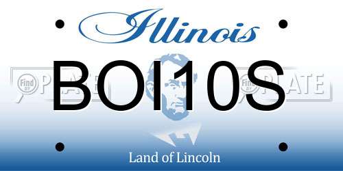BOI10S Illinois License Plate