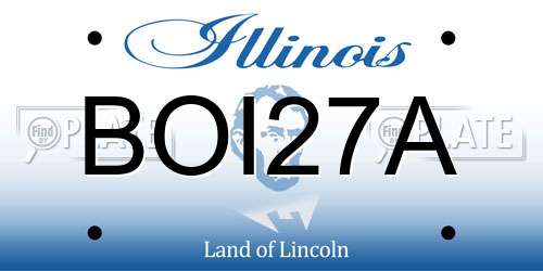 BOI27A Illinois License Plate