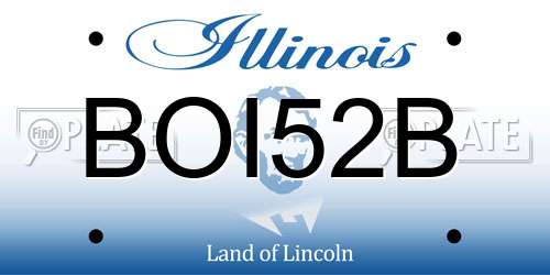BOI52B Illinois License Plate