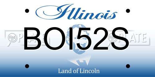 BOI52S Illinois License Plate