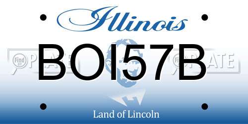 BOI57B Illinois License Plate