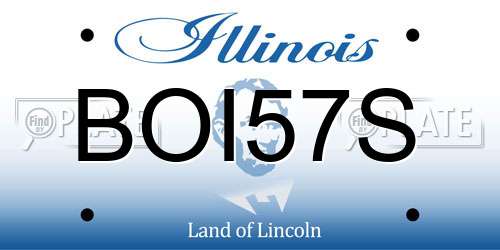 BOI57S Illinois License Plate